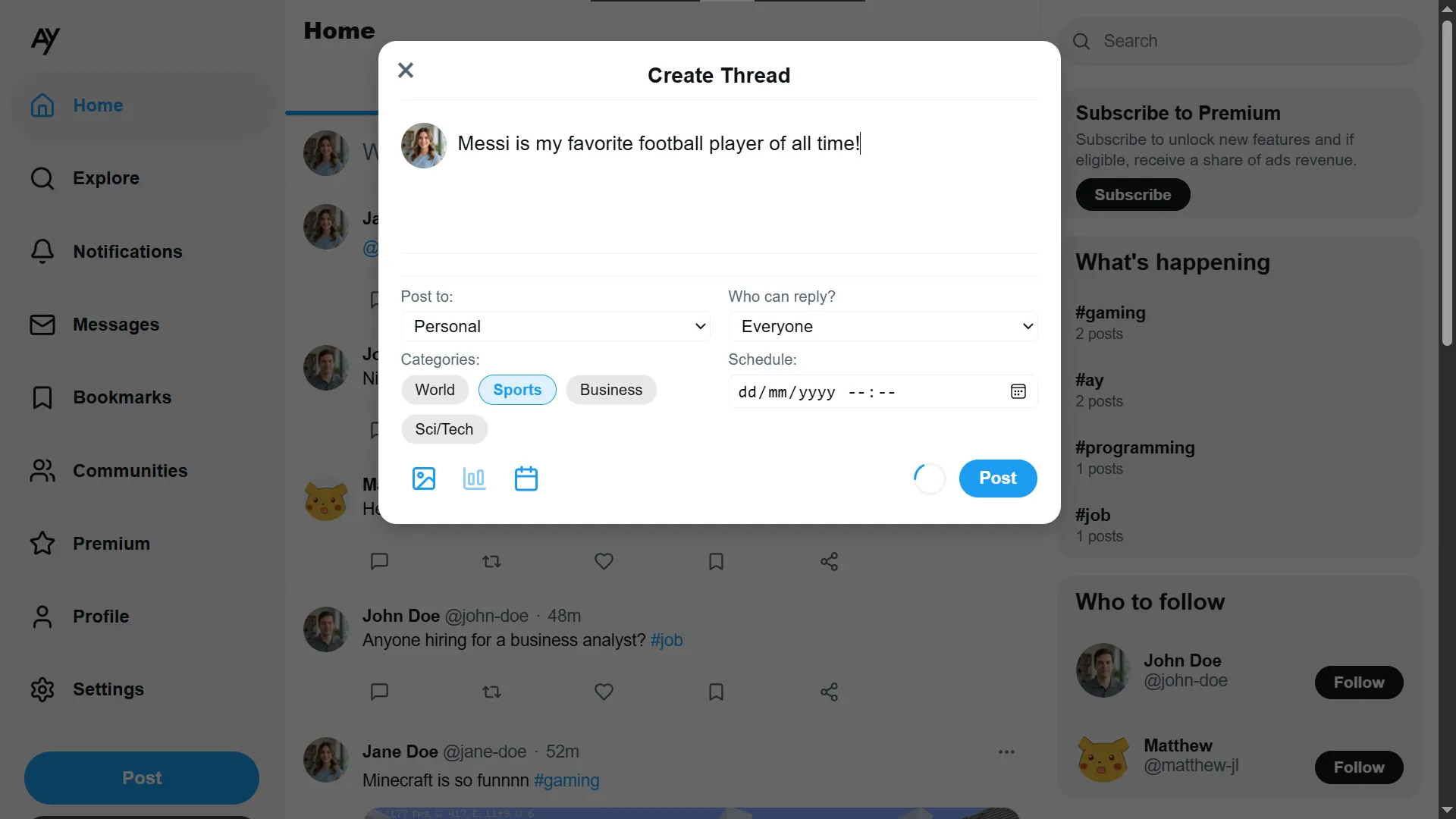 AI Category Suggestion