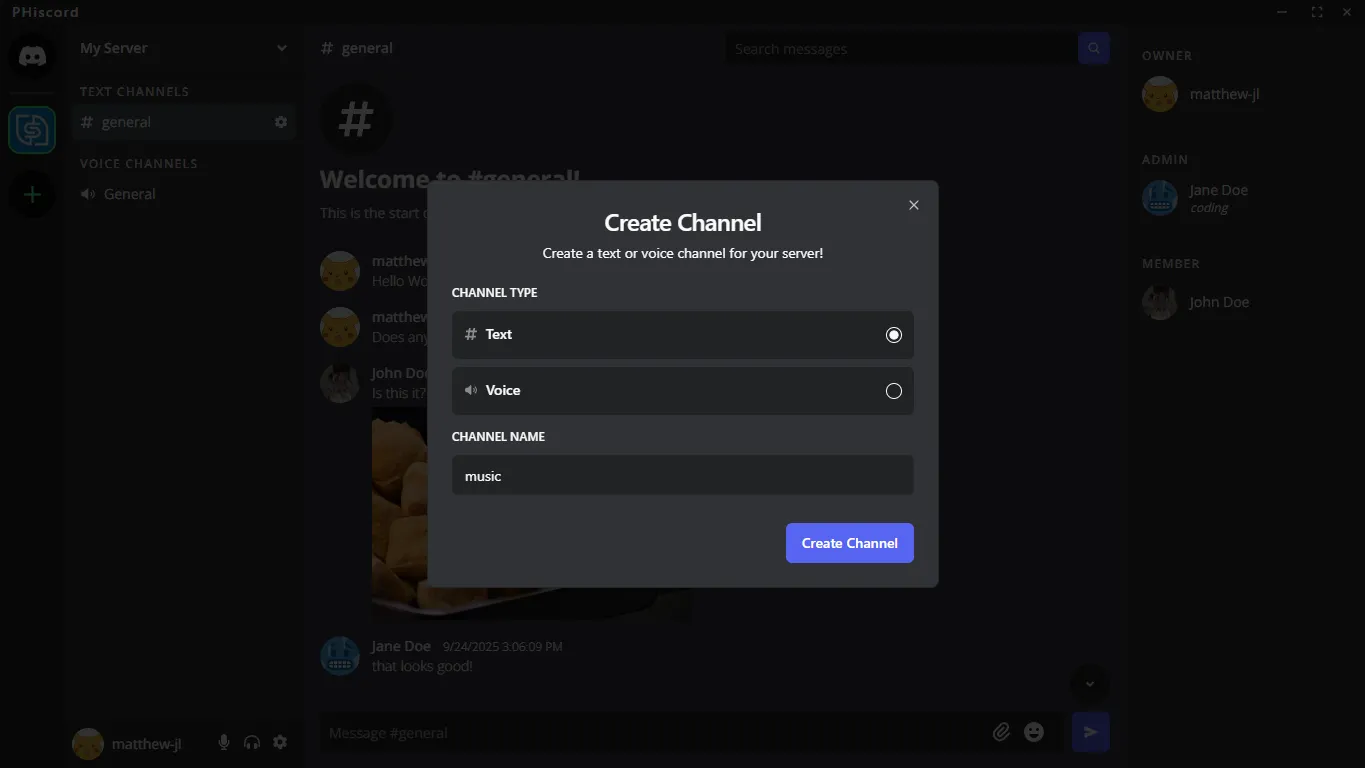 Create Channel