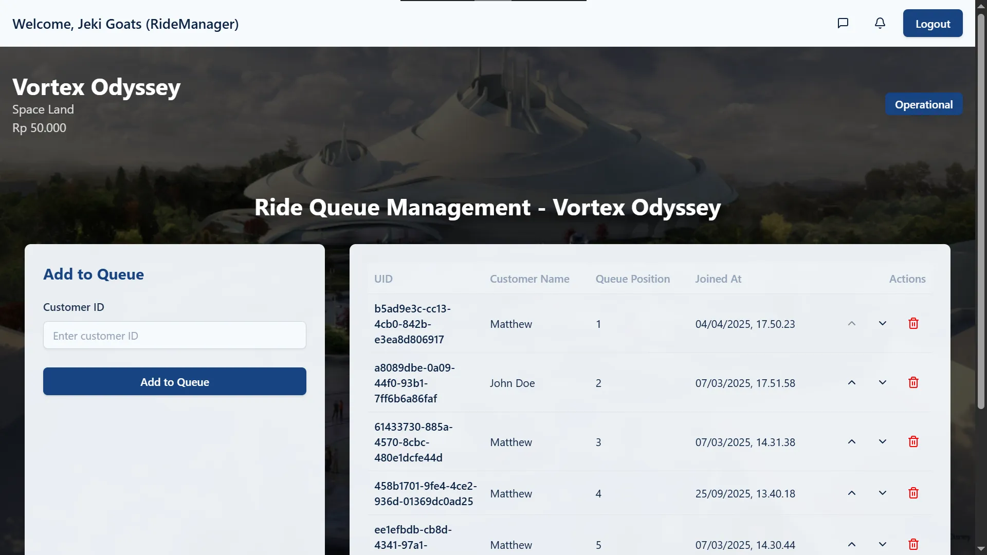 Staff Ride UI