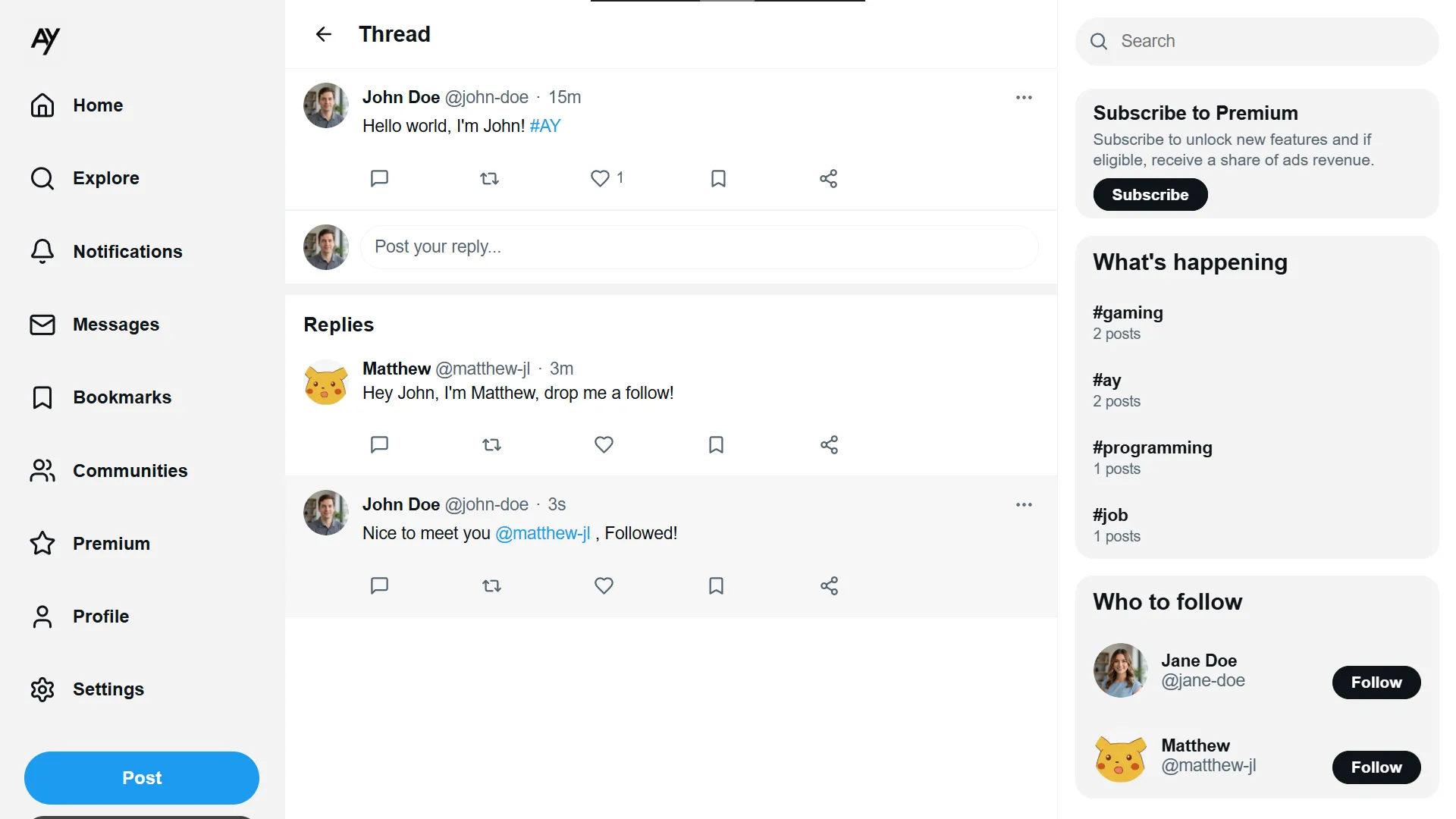 Thread Reply